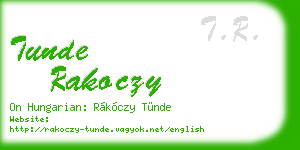tunde rakoczy business card